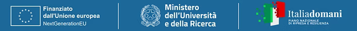 Finanziato dall'Unione europea – NextGenerationEU · Ministero dell'Università e della Ricerca · Italiadomani, Piano Nazionale di Ripresa e Resilienza